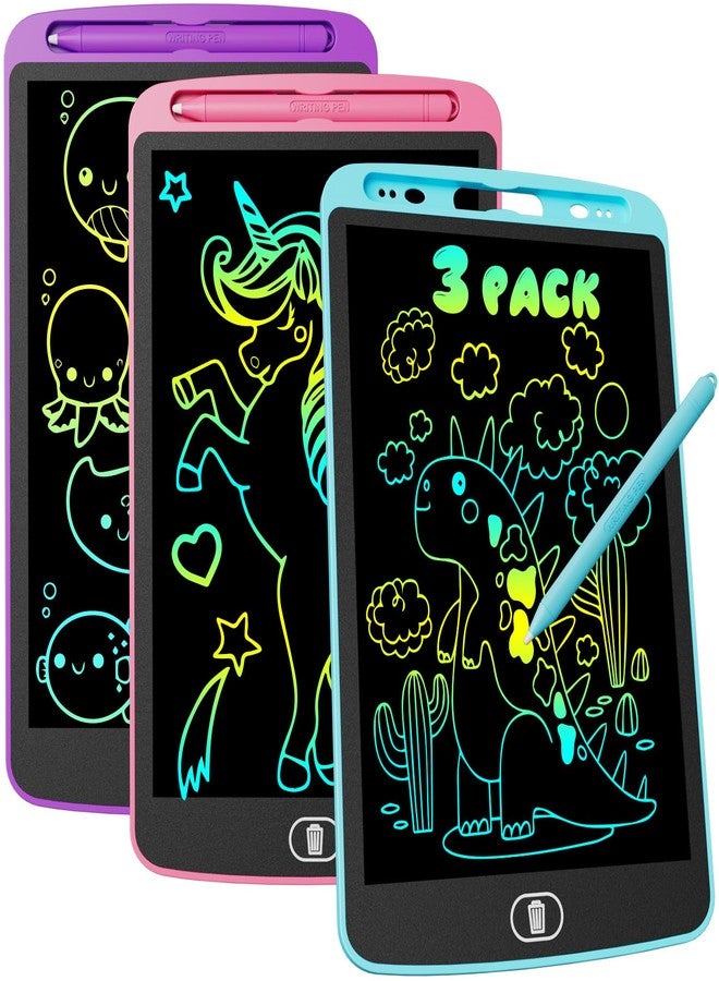 Electight 10 Inch LCD Writing Tablet, 3PCS Colorful Doodle Board Drawing Tablet, Eye Protection Drawing Pads with Lock & Erase FUNC, Educational Learning Toys for 3 4 5 6 7 8 Year Old Boys and Girls - Image 1